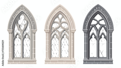 Geometrical decorated gothic window bar tracery style