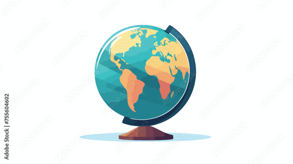 Globe icon. Globe icon on a white background. flat vector