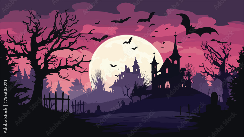 Halloween flat vector isolated on white background 