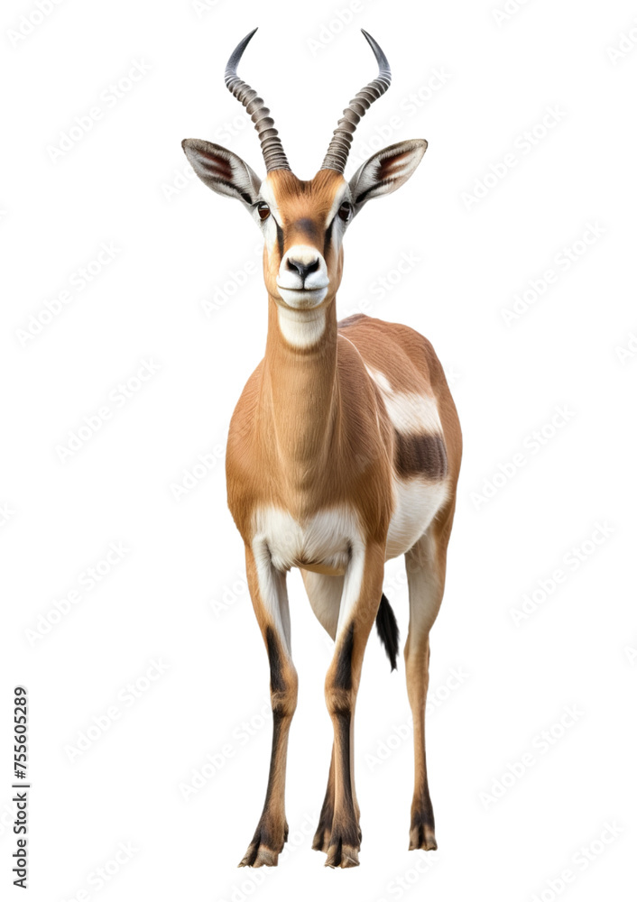 Fototapeta premium Antelope Tragelaphus oryx isolated on transparent background.