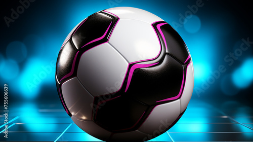 Digital and technology background of the soccer game  isolated soccer ball on a digital background.