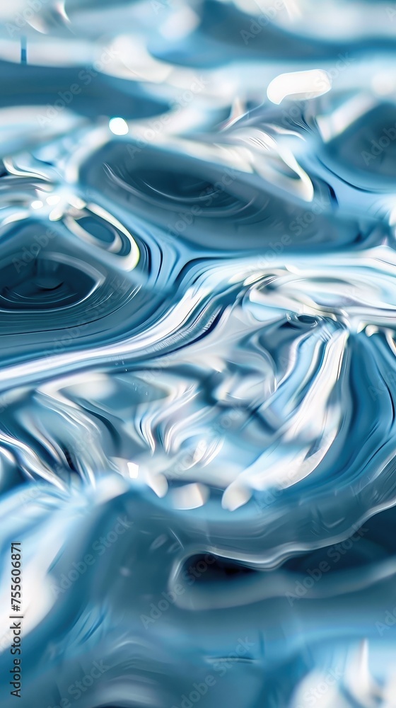 Abstract Blue Liquid Waves with Reflective Patterns. Abstract Blue Liquid Waves with Reflective Patterns.