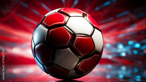 Digital and technology background of the soccer game  isolated soccer ball on a digital background.