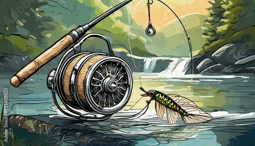 fishing rod and reel wallpaper 