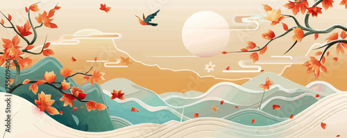 Translation: Vernal Equinox Day. Happy Vernal Equinox Day (Shunbun no Hi) vector illustration.