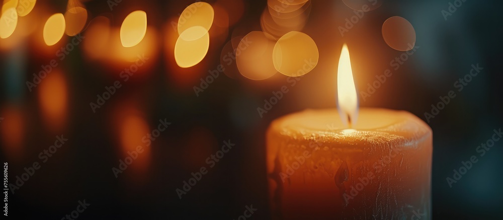 Warm Candlelight with Soft Bokeh Background. Warm Candlelight with Soft Bokeh Background.