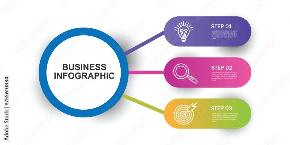 Infographic design template. Creative concept with 3 steps Infographic design template. Creative concept with 3 steps