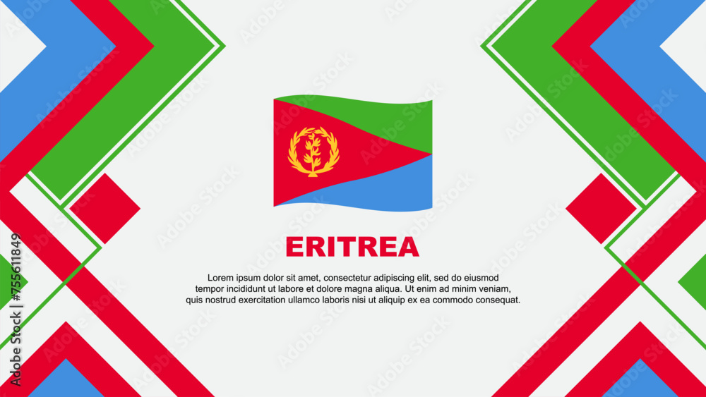 Eritrea Flag Abstract Background Design Template. Eritrea Independence Day Banner Wallpaper Vector Illustration. Eritrea Banner