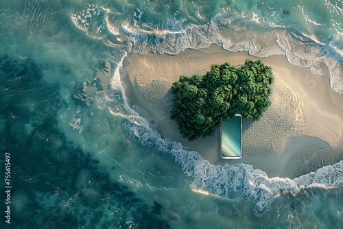 a phone on a beach © Andrei