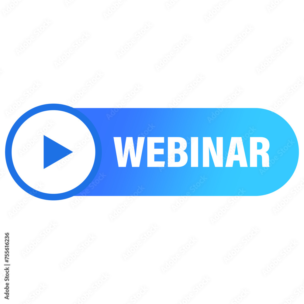Webinar play button online. Learning interactive icon. Education live stream. Vector illustration. EPS 10. Webinar play button online. Learning interactive icon. Education live stream. Vector illustration. EPS 10.