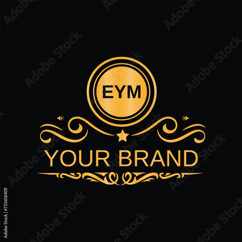 Letter EYM handwritten unique logo design for your business photo