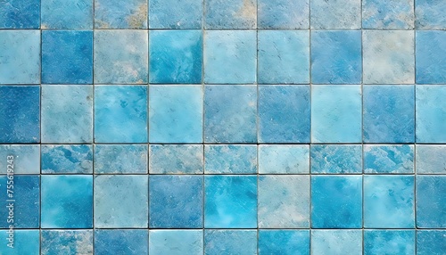 Blue Ceramic Tiles Texture Background