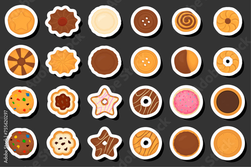 Illustration on theme fresh sweet tasty cookie of consisting various ingredients photo