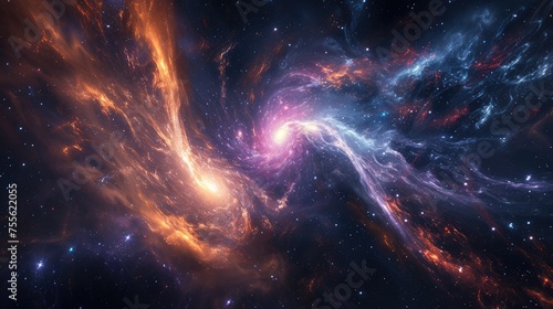 Dynamic Interstellar Collision of Fiery and Cool Cosmic Energies. © E 