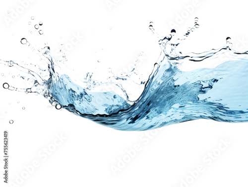 Water splash isolated on the transparent background .