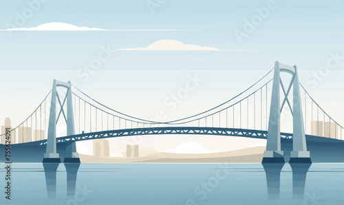 bridge vector flat minimalistic asset isolated vector style illustration