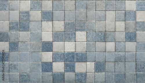 Blue and Gray Ceramic Tiles Texture