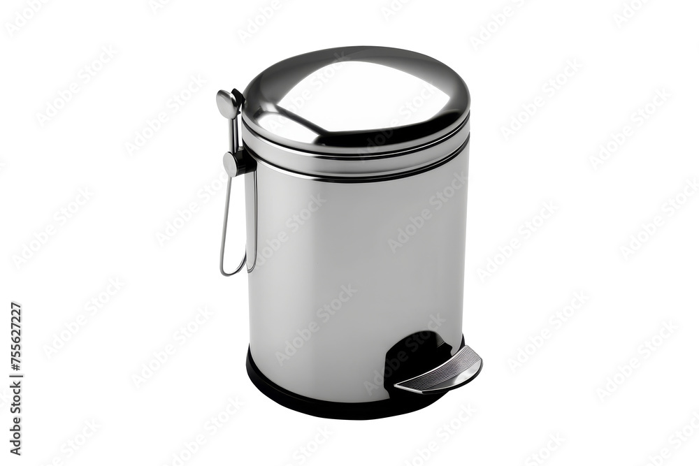 Toilet metal trash bin isolated on transparent background. Toilet metal trash bin isolated on transparent background.