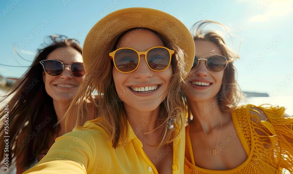 vacation happy friends travel realistic photo vacation happy friends travel realistic photo