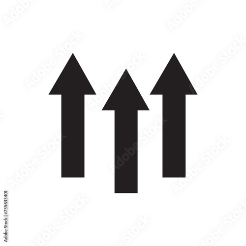 three-way direction arrow icon. road direction icon Vector illustration on white background  eps10