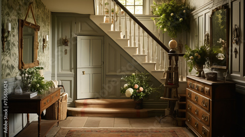 An old cottage hallway decor interior design and house