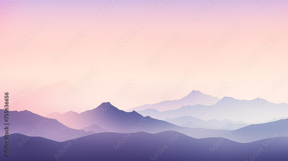 Dusky Peaks: Twilight Over Purple Mountains