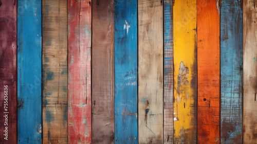 Old grungy colorful wood background--