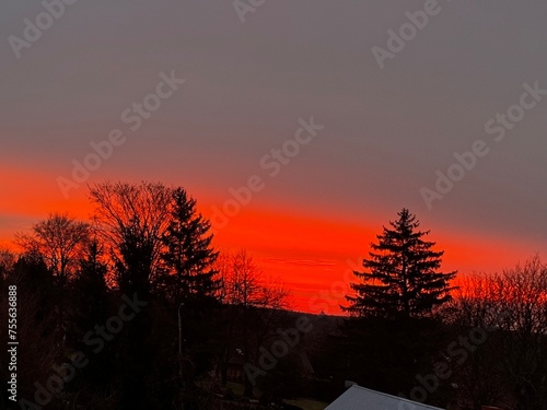 sunset in the mountains