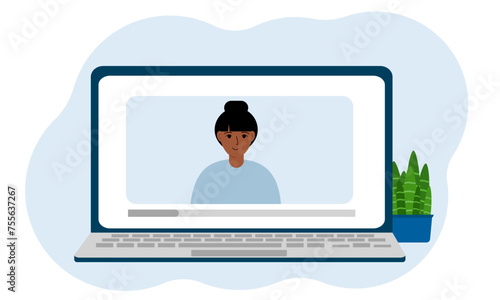 Video of a female blogger. Webinar, interview, coach, vlog, blog.