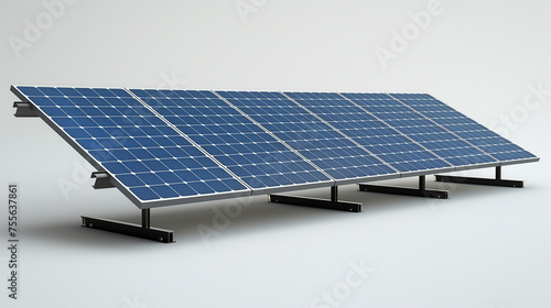 Solar panel on a white background. Ecology. Eco-friendly solar energy