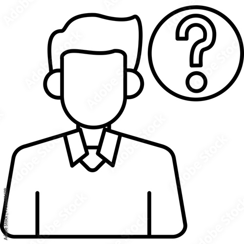 Картината върху платно Confuse Icon