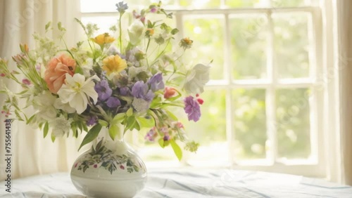 Wallpaper Mural Spring flowers in vintage vase, beautiful floral arrangement, home decor, wedding and florist design.. Torontodigital.ca