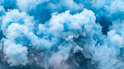 Blue smoky background ideal for design projects, artistic presentations, and visual displays.