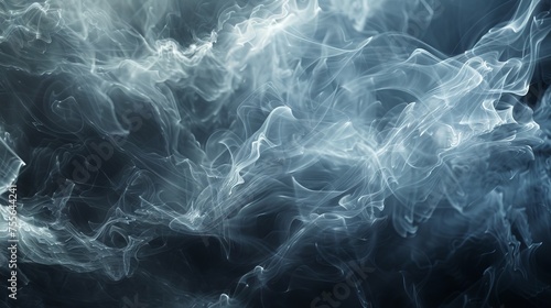 Mystical abstract art with ethereal smoke and light effects in dark tones.