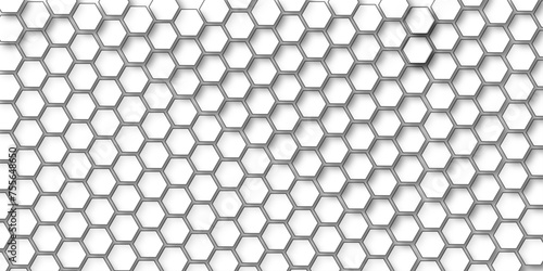 Honeycomb hexagonal seamless pattern. Grid design, vector background. Simple texture. Seamless background. Abstract background with lines. white texture background. Vector illustration.