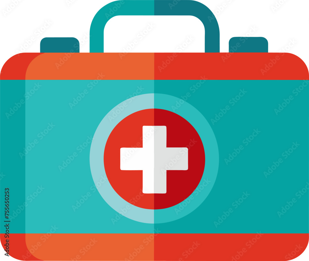 Flat vector first aid kit isolated Flat vector first aid kit isolated