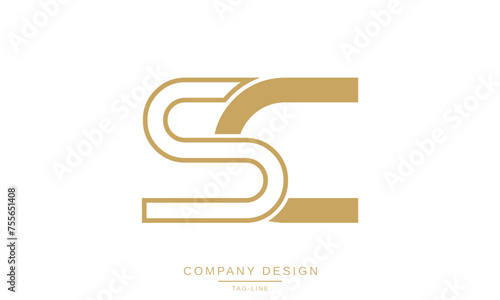 SC, CS Abstract Letters Logo Monogram Design Icon Font