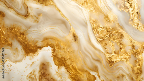 Luxurious Gold and White Marble Texture Design