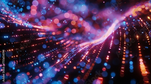 Quantum computing abstract particles entangled