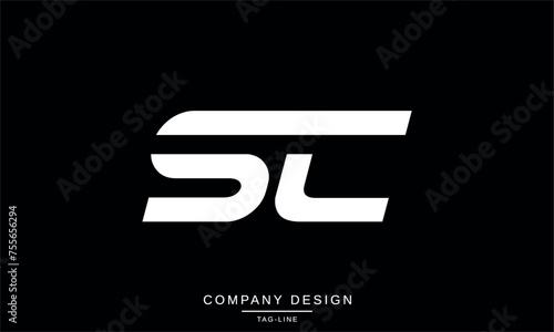 SC, CS Abstract Letters Logo Monogram Design Icon Font