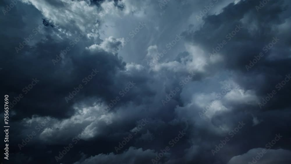 Storm clouds and lot of lightning during a thunderstorm. Dramatic clouds moving fast, 4k Storm clouds and lot of lightning during a thunderstorm. Dramatic clouds moving fast, 4k