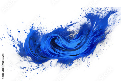 Abstract blue Swirl with Isolated