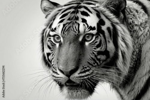 Tiger in Black and White