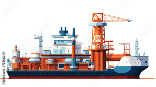 Petroleum industrial concept platform and ship desig