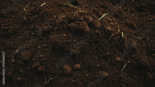 Close-Up View of Fertile Soil