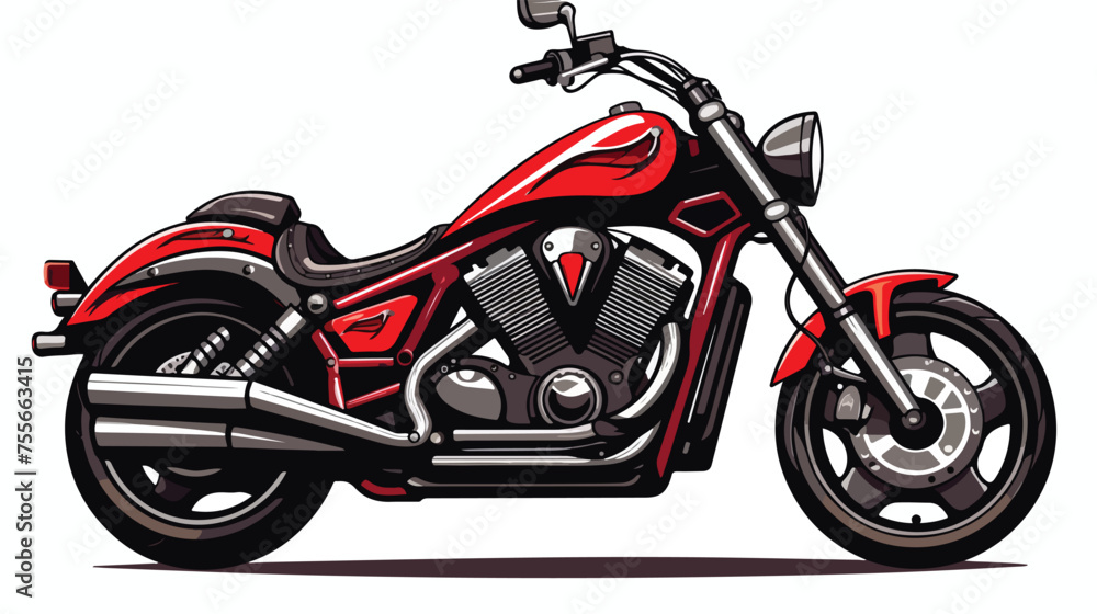 Motorcycle cruiser vector template for graphic desig