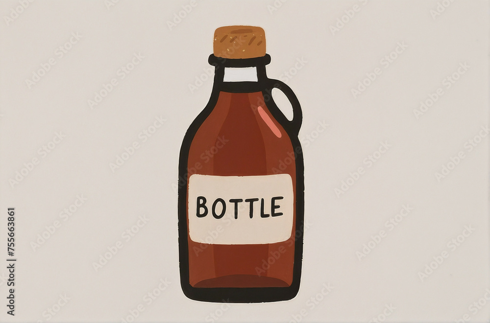 A Bottle With Label Reading Bottle A Bottle With Label Reading Bottle