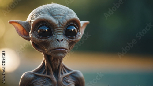 Close Up of Alien Gazing at Camera