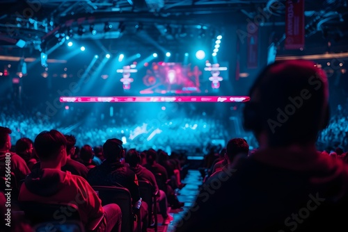 Esports Stage Lights Up with Gaming Passion A Captivating Audience Experience