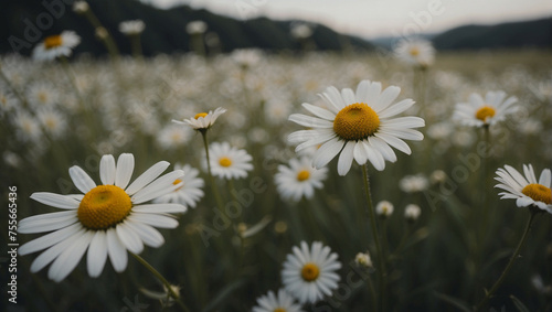 Field of White Daisies